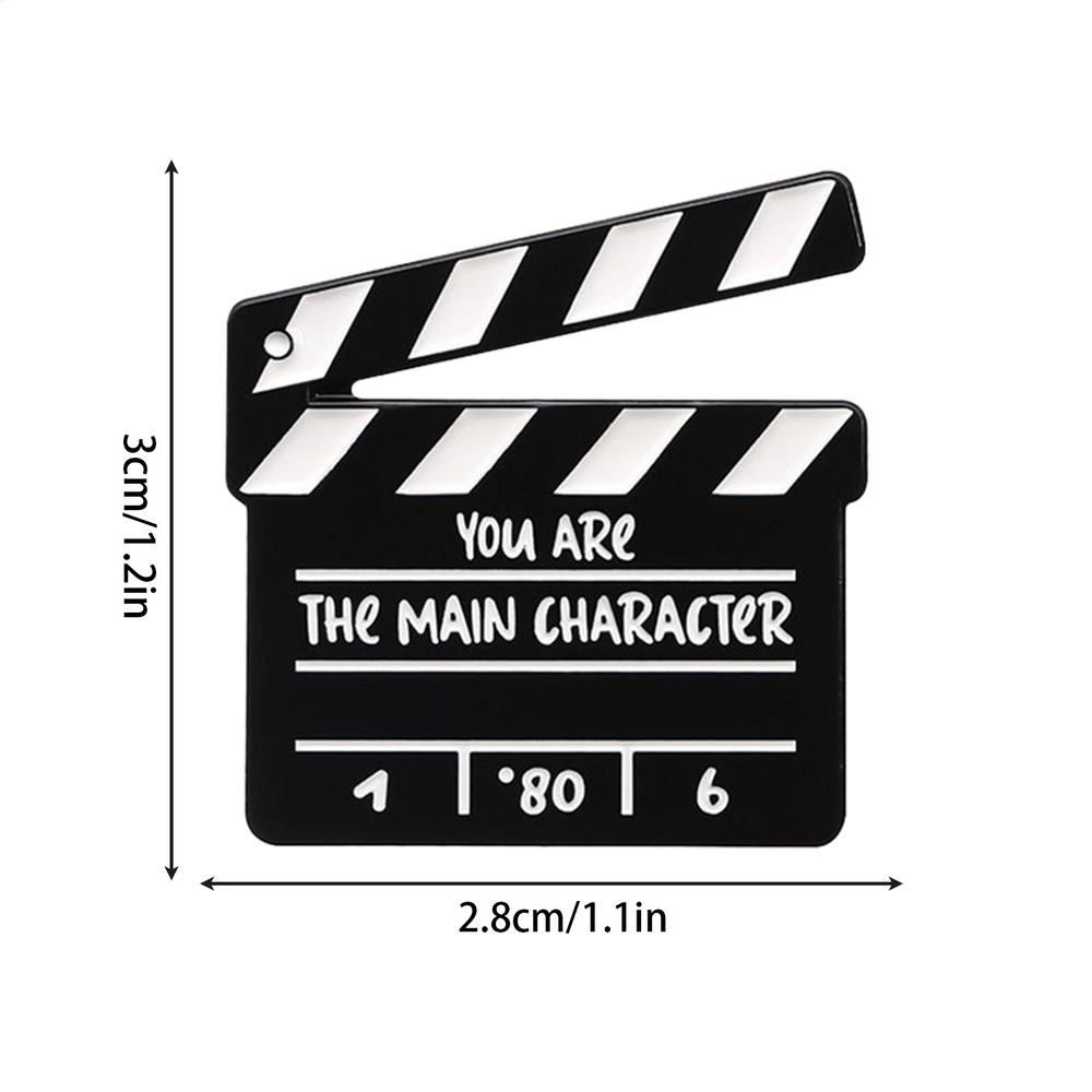 Кинозначки Креативный значок с хлопушкой для киносцены Вы главный герой Хлопушка Сплав Брошь Сумка Лацканный значок Подарки