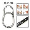 100 шт. разъемные кольца для рыбалки, разъемы овальной формы, высокая прочность для пресноводной и соленой воды