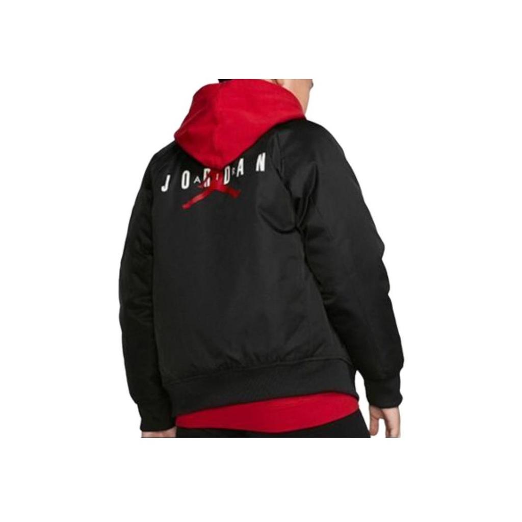 Jordan Letter Logo Printed Warm Jacket Kids Jackets Black HA5114-005