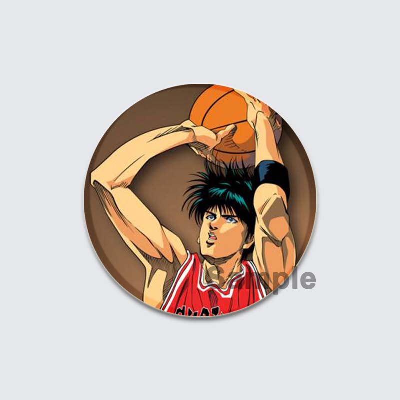 32/44/58 мм японская популярная брошь в стиле аниме Slam Dunk, мультяшная фигурка Сакураги Ханамичи/Рукава Каэде/Хисаси Мицуи, значок для косплея, модная булавка