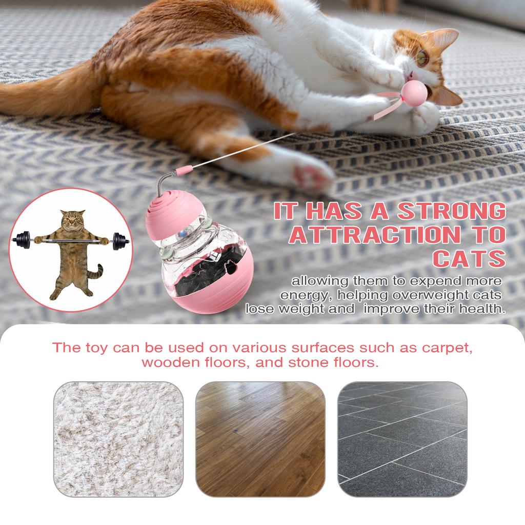 Игрушки для кошек Стаканчик для кошек Дразнилка для кошек Текущая еда Игрушка для кошек Интерактивные пружинные шарики Тренировка ловкости для котят Диспенсер для текучей еды Игры для домашних животных