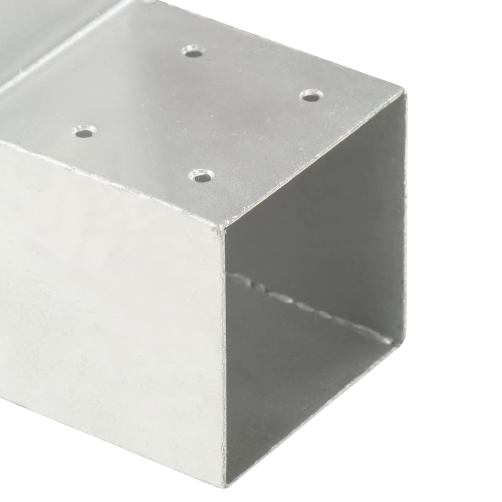 L Shaped Post Connector Galvanized Metal 91 x 91 mm