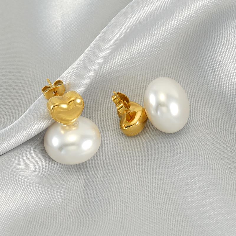 Модные ретро серьги с жемчугом на осень и зиму, женские легкие, роскошные, высококачественные, универсальные, серьги-гвоздики с жемчугом из нержавеющей стали, ювелирные изделия