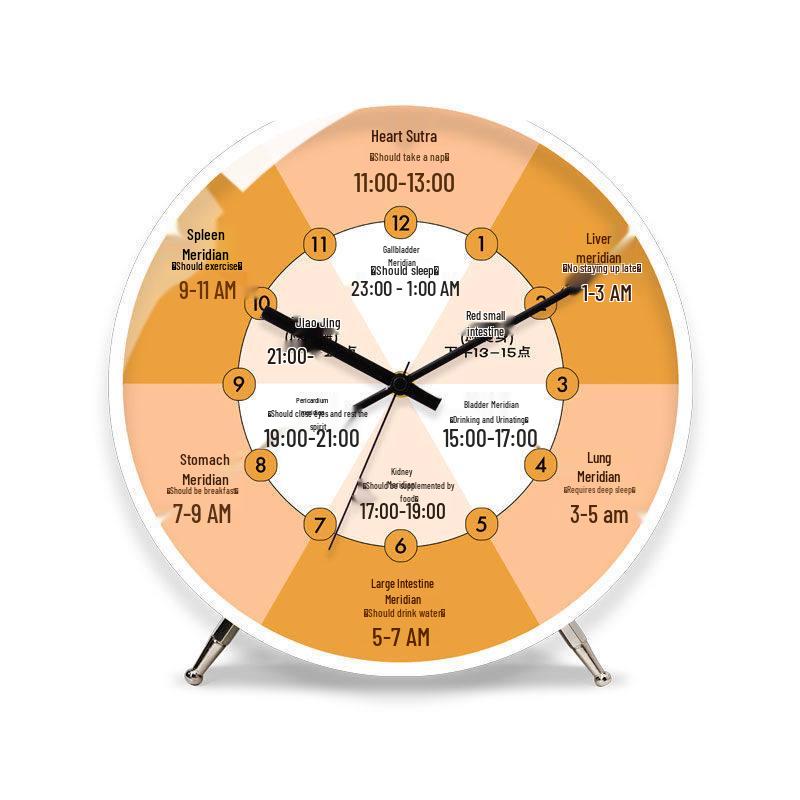 Ziwu Liuzhu Traditional Chinese Medicine Silent Desk Clock for Spa and Living Room