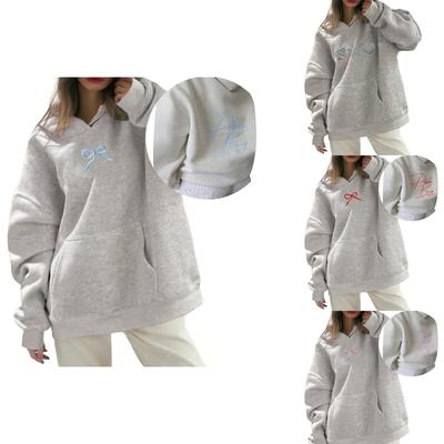 Женская модная повседневная универсальная повседневная толстовка с капюшоном, повседневная толстовка с длинными рукавами и нашивками сверху