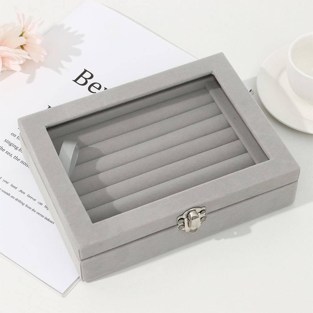 Прочный держатель для сережек, подставка для колец, коробка для хранения, бархатная шкатулка для колец, органайзер для ювелирных изделий