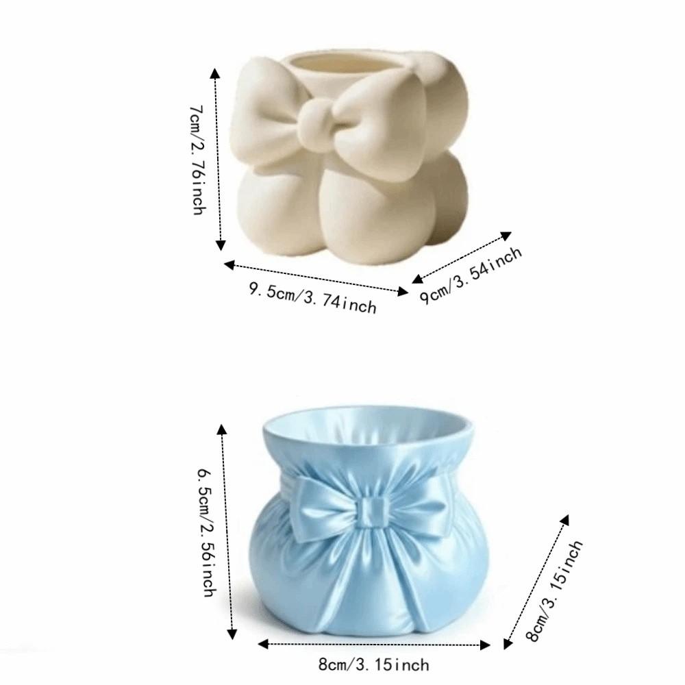Creative Bow Pen Holder 3D Printed Makeup Brush Storage Case Desktop Organizer  Vanity Organizer