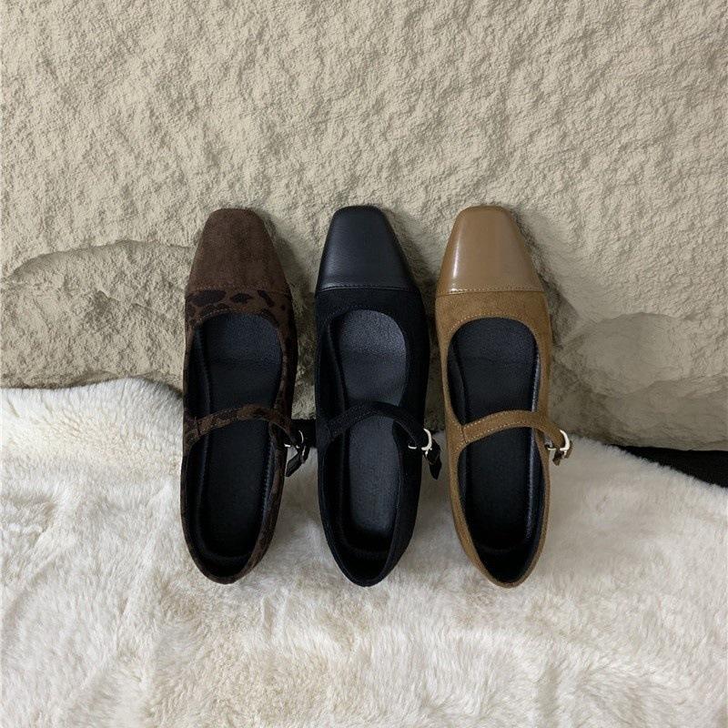 Внутренние увеличивающие рост туфли-лодочки с леопардовым принтом, женские осенне-зимние новые туфли из маленькой кожи с квадратным носком и ремешком на одной пуговице, ретро туфли Мэри Джейн