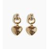 H&M Heart Pendant Earrings Bronze 1310390001