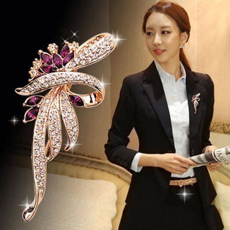 Brooch Pin Diamond Corsage High-End Women'S Delicate Corsage Suit Pin Holiday Gifts