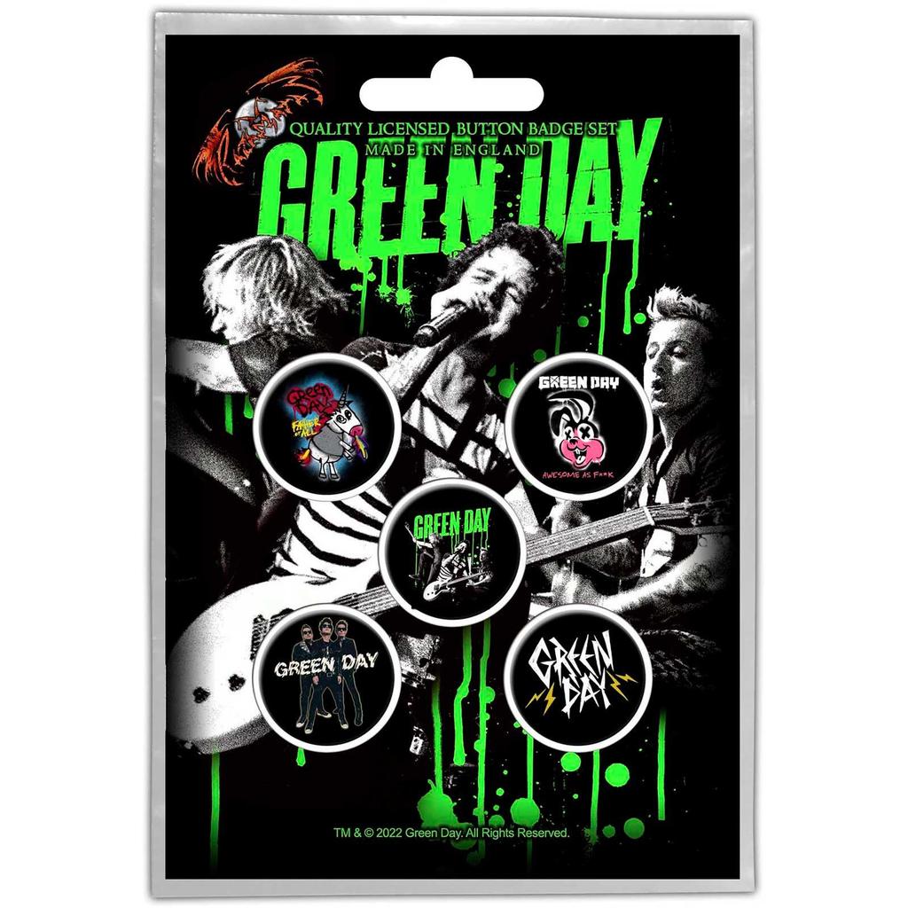 Green Day Revolution Badge Set (Pack of 5)