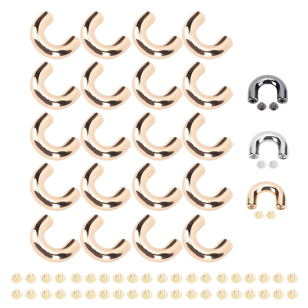 20 комплектов пряжек для арочного моста, U-образные кольца, цепные ремни, соединители из цинкового сплава, железо для сумок C