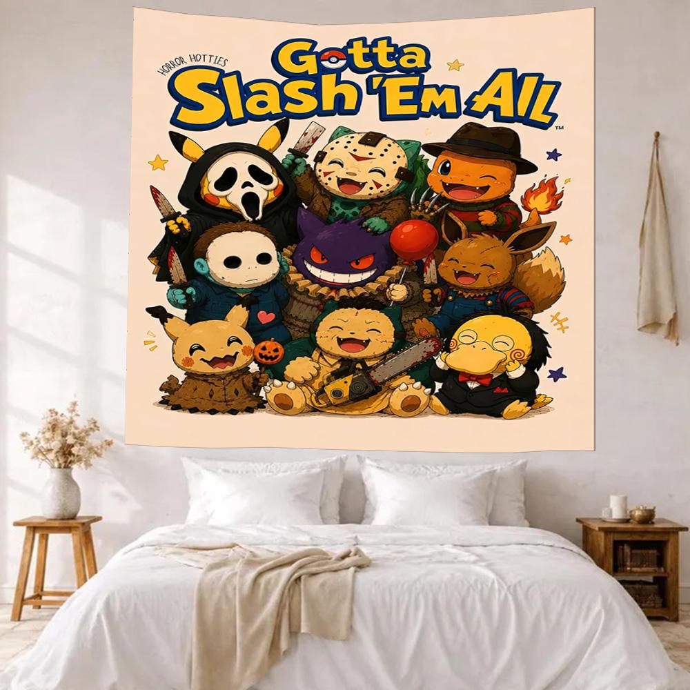 Digital Circus Wall Decor Tapestry Art For Pet Memorial Birthdaywedding Party Backdrop Family Gift