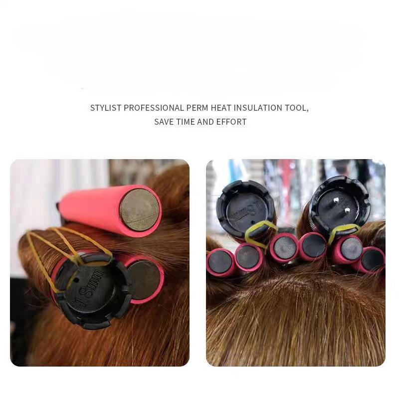 12Pcs Perm Heat Insulation Clips Professional Anti-scald Heat Insulation Clip Beauty Salon Hair Rollers Perm Hair Styling Tools
