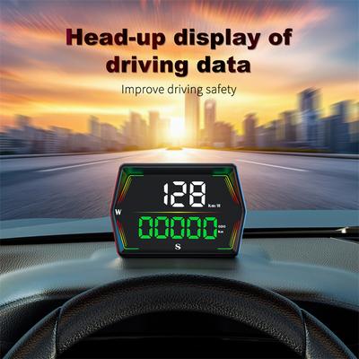 G21 Hud Gps Автомобильный Цифровой Спидометр Проекционный Дисплей Большой Шрифт Компас Время Предупреждение о Превышении Скорости Для Всех Автомобилей Настраиваемый