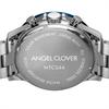 Angel Clover Men's Watch, TIME CRAFT SOLAR, Solar, 10 ATM Water Resistant, Mineral Glass, Navy Dial, Stainless Steel, NTCS44SNNV, Silver