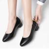 Новые модные удобные элегантные туфли на высоком каблуке с круглым носком, повседневная женская обувь для беременных на толстом каблуке, НЕТ:178