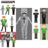 Minecraft Детский Прочный Полиэстер Костюм Алекса Косплей Игровой Сценический Костюм Для Хэллоуина Рождества Реквизит