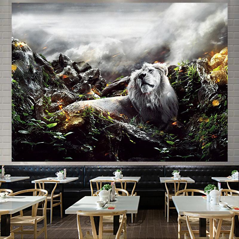 Скандинавский американский лесной тигр, большой гобелен, настенный гобелен с геометрическим рисунком, гобелен в стиле хиппи, домашний декор, эстетическое украшение