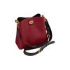 New COACH Willow Pebbled Leather Bucket Bag, Shoulder Bag, Crossbody Bag Medium Women's Cherry Red C3766-B4CY
