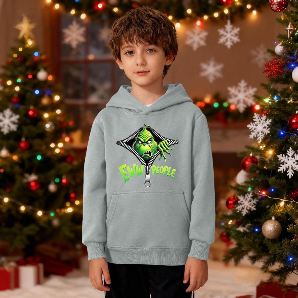 Рождественский свитшот для мальчиков и девочек, уродливая рождественская футболка, свитшот с круглым вырезом, для малышей, с длинным рукавом, пуловер, наряд, топы