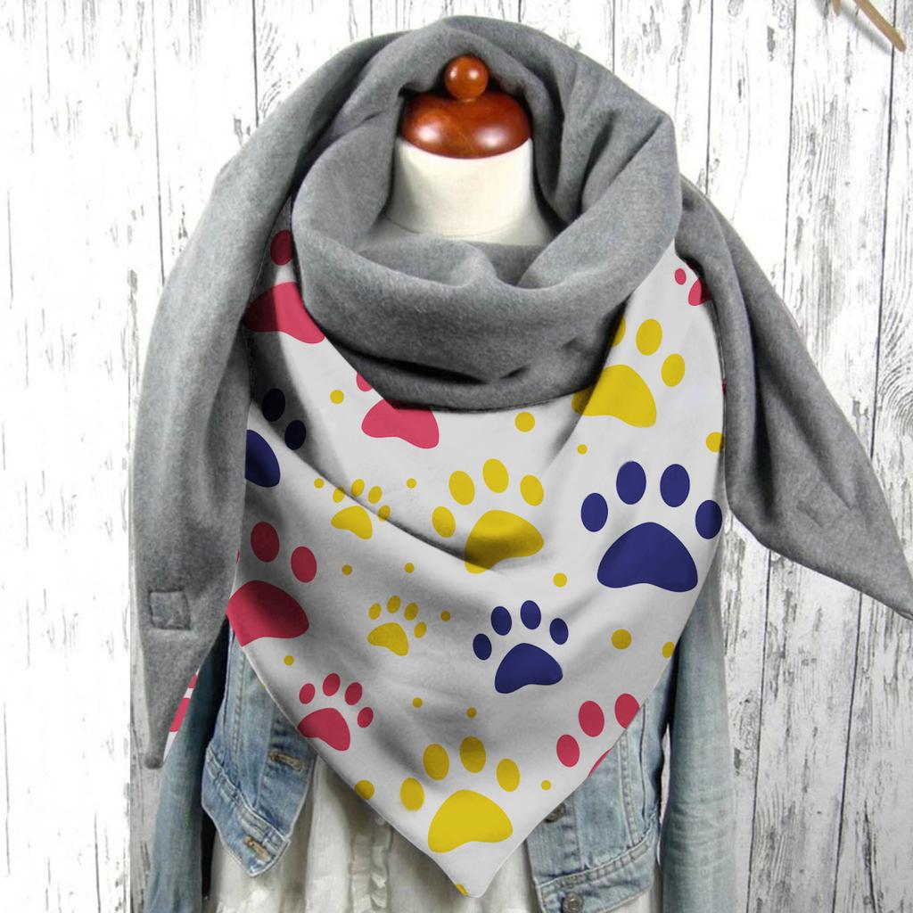 Women Butterfly Printing Scarf Fashion Multi-Purpose Shawl Scarf