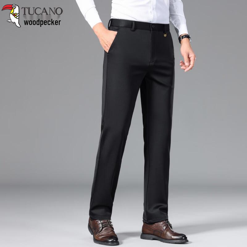 Tucano Мужские прямые брюки с защитой от складок в стиле business casual