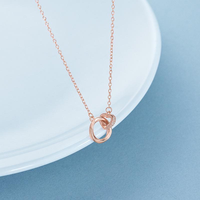 Ожерелье из стерлингового серебра с кольцом Мебиуса: Light Luxury 2022 Clavicle Piece, подарок на День святого Валентина для женщин и подруг