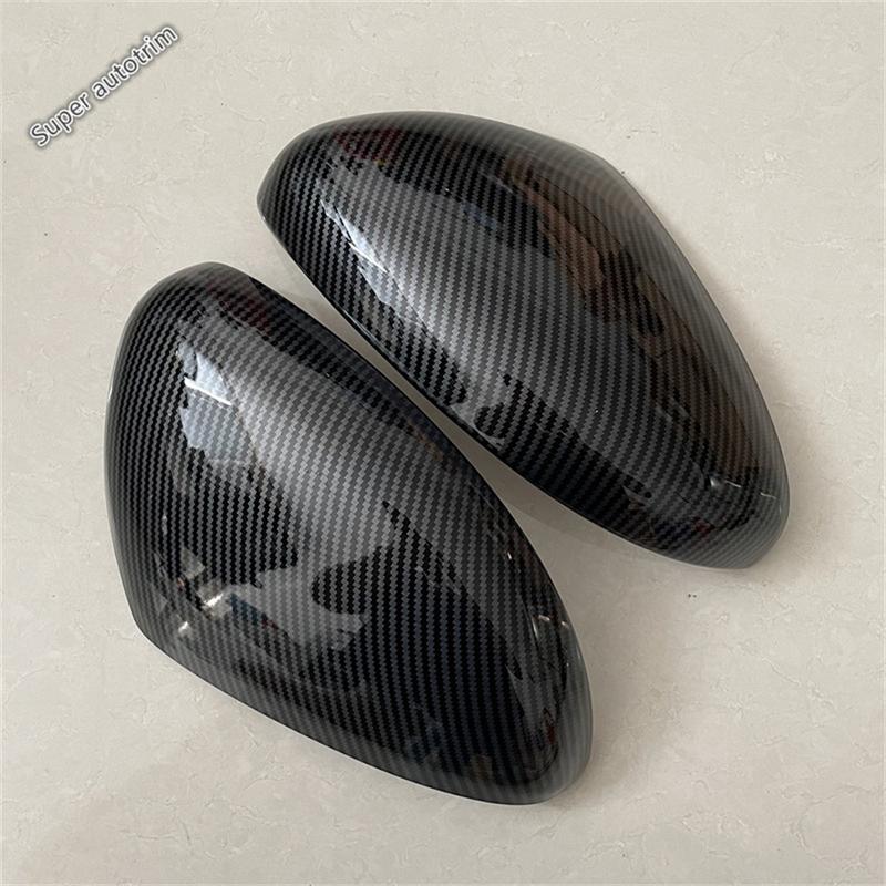Side Door Rearview Mirror Shell Protection Cover Trim ABS Chrome / Carbon Fiber Accessories For Honda Fit Jazz GR - 2025