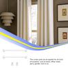2 Pieces Curtain Rod Extendable Bracket Pole Without Drilling Household Hanging Rods with Hooks for Home Bathroom Hotel