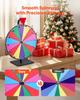 305 mm Spinning Prize Wheel, 14 Slots Spinning Wheel with Stand, Tabletop Win Fortune Roulette with a Dry Erase and 2 Markers, 6 Colors, Easy