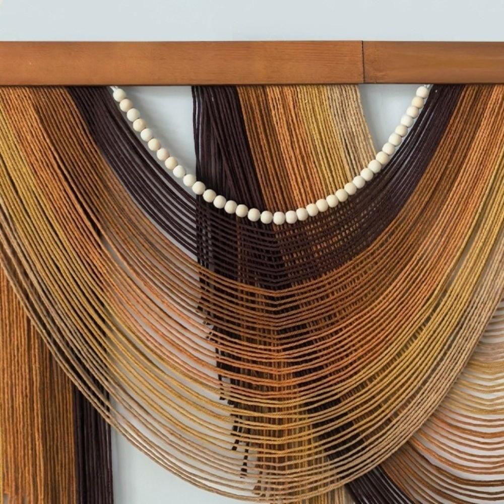 Wall Art Bohemian Wall Decor Wooden Macrame Wall Hanging Handmade Tassel Tapestry Household