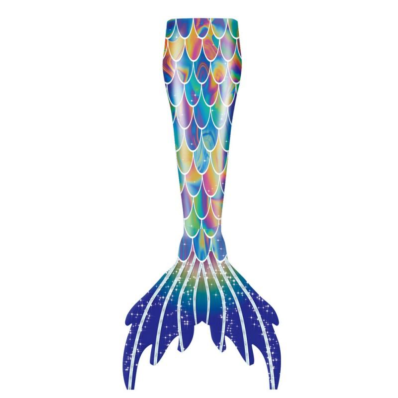 Girls Mermaid Swimsuit With Tail Fin Costume Swimming Pool Beach Performance Kids Swimwear Set