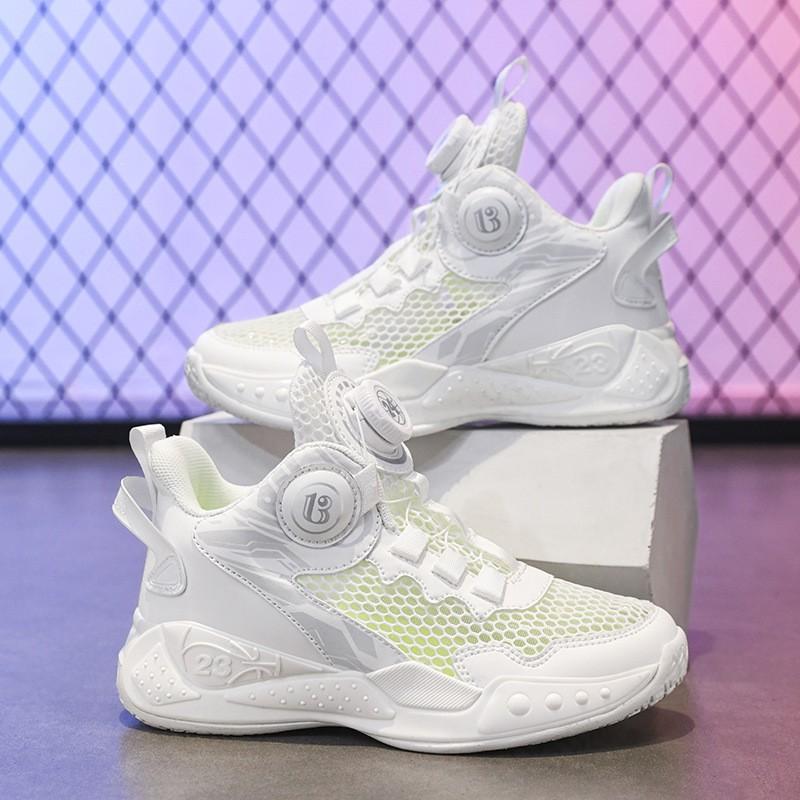Boys Kids Basketball Running Shoes Breathable Lightweight Non-Slip Single Mesh Sneakers 7-16 Years Old