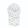Muslin wrap, swaddle, blanket, mat with filling 4 in 1 (soft beige garden)