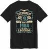 Unisexs 40th Birthday Tshirt Life Begins At 40 Born In 1984 Birthday Tee Top Gift
