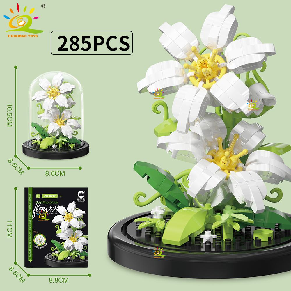 Вечный букет дисплей коробка микро строительные блоки цветок модель DIY домашний стол растение украшение кирпичная игрушка для детей