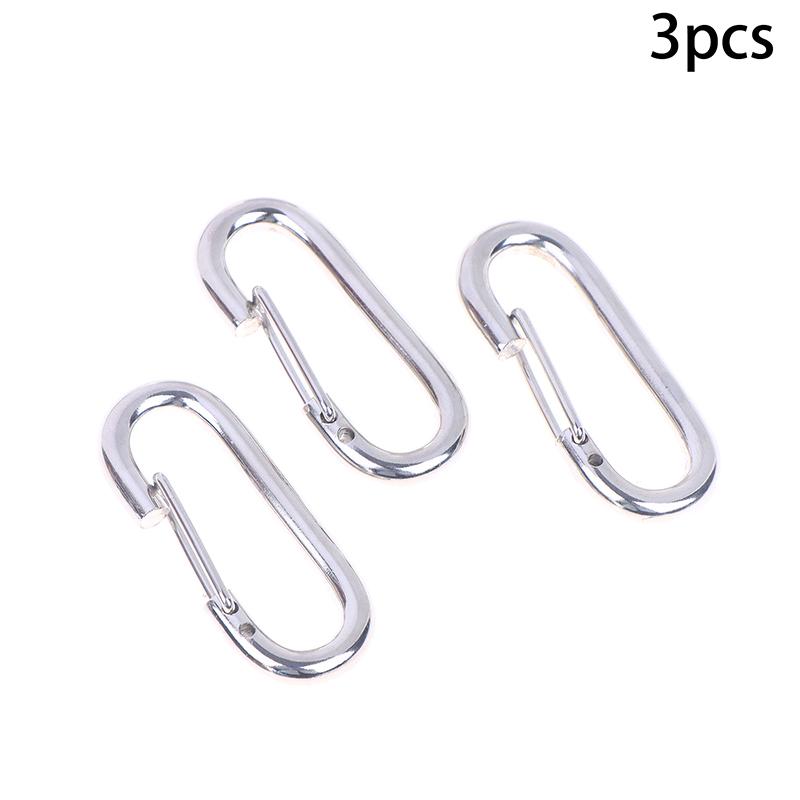1/3/5 шт. Металлические овальные брелоки Карабин Защелкивающиеся крючки Пружинные открывающиеся пряжки Для DIY Соединитель собачьей цепи Подвески Брелок для сумки