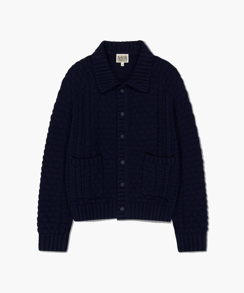 Marith + Franois Girbaud Collar Cable Cardigan Navy