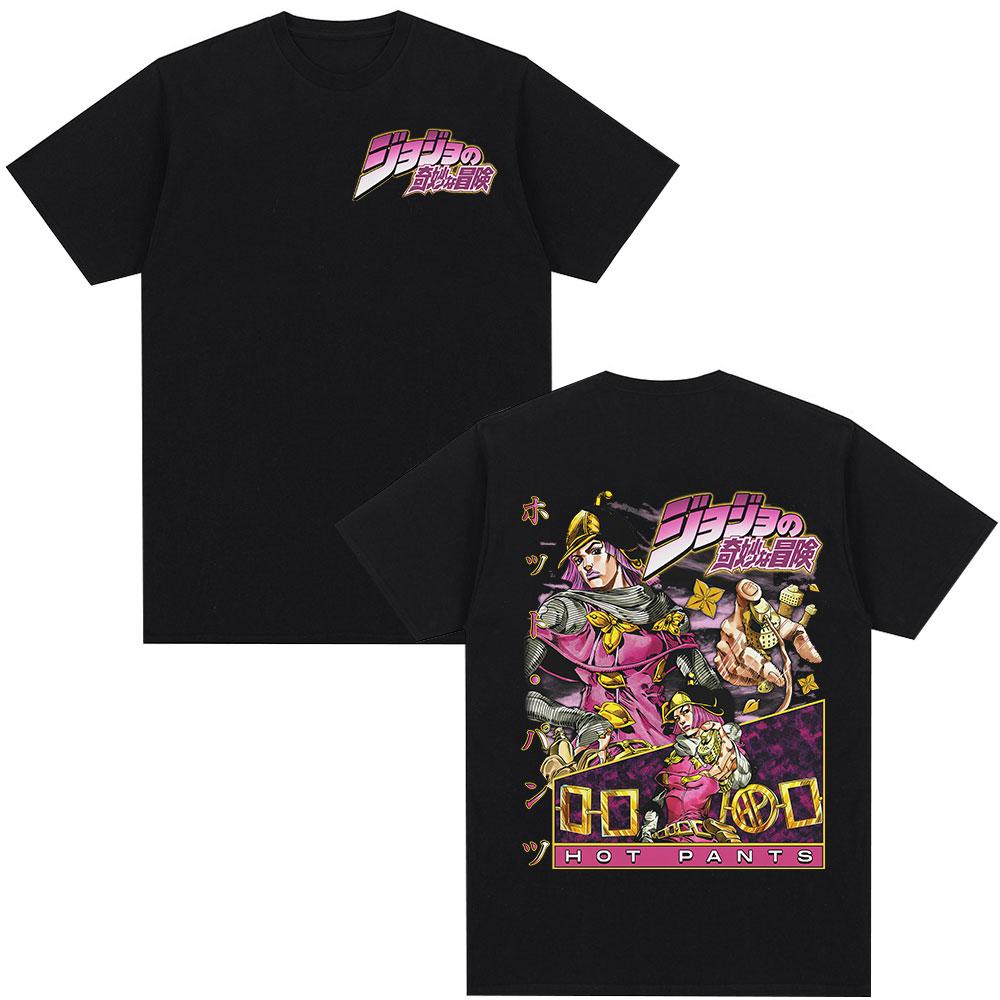 Аниме JoJo's Bizarre Adventure Футболка STEEL BALL RUN Горячие Шорты Манга Графические Футболки Мужские Женские Повседневная Мода Футболка с Коротким Рукавом