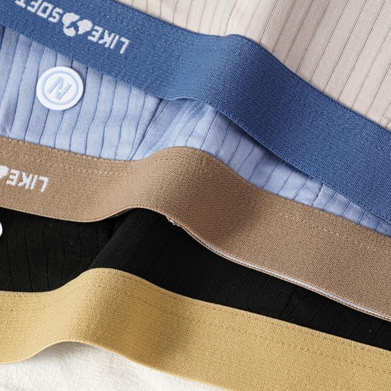 Men's Cotton Boxer Briefs Men's Fashion Printing High Elastic Skin-friendly Cotton Antibacterial Underpants