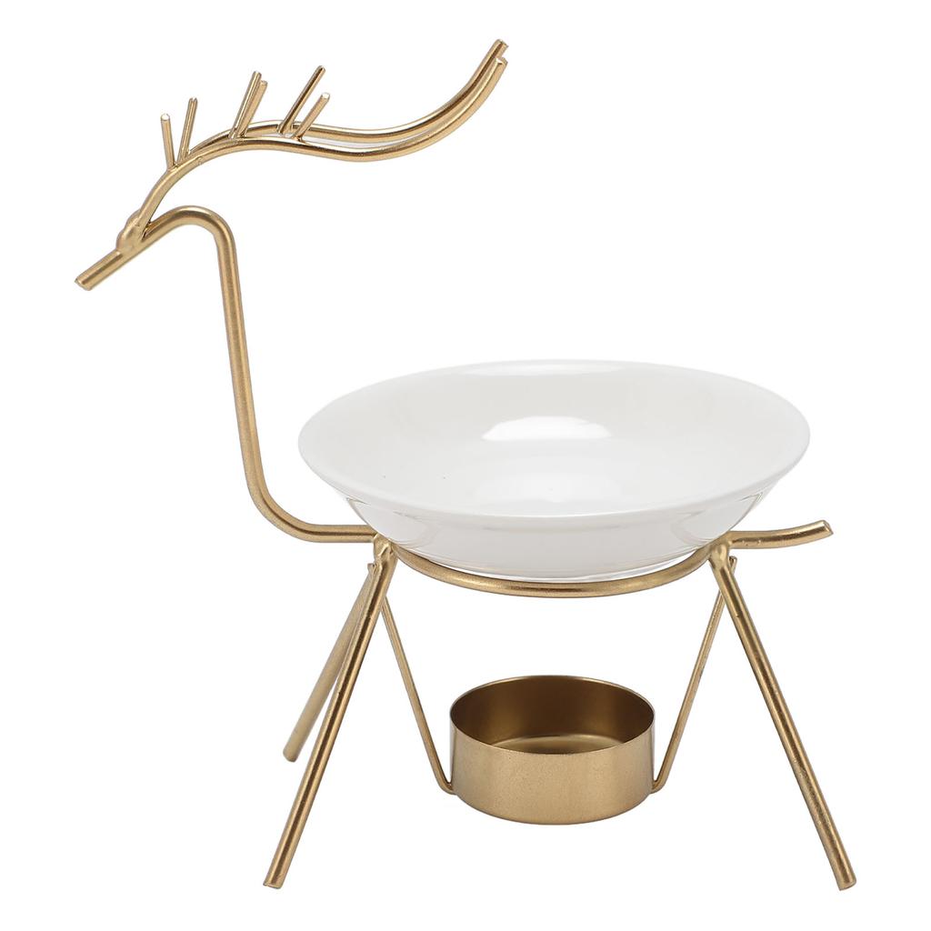 Керамический подсвечник для чайной свечи, нагреватель воска в форме оленя, железное украшение для дома, винтажное эфирное масло