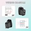 Waterproof LED Rocker Switch for Boat RV Truck | Green/Red Light 12V/24V ON-OFF/ON-OFF-ON for Exhaust Heat AC Lights