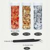 Gold Foil Flakes Set Tweezers 3 Bottles Metallic Foil Flakes for Candle Resin Nails Painting Art Crafts Silver Copper Birthday Gifts