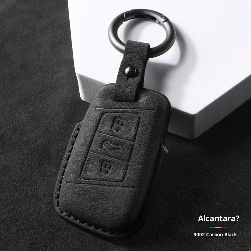 bngdr8 Suede Faux Leather Car Key Case Cover Protective For VW Tiguan Atlas Arteon Taos Golf Passat B8 CC for Skoda Superb A7 Kodiaq