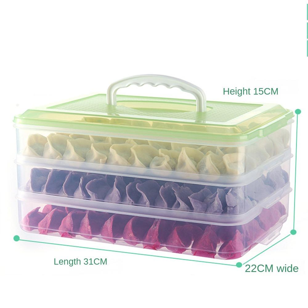 Холодильник Морозильная Коробка 1-3 Слоя Пельмени Пищевой Класс Быстрозамораживаемая Коробка Для Пельменей С Крышкой Коробка Для Сохранения Свежесть