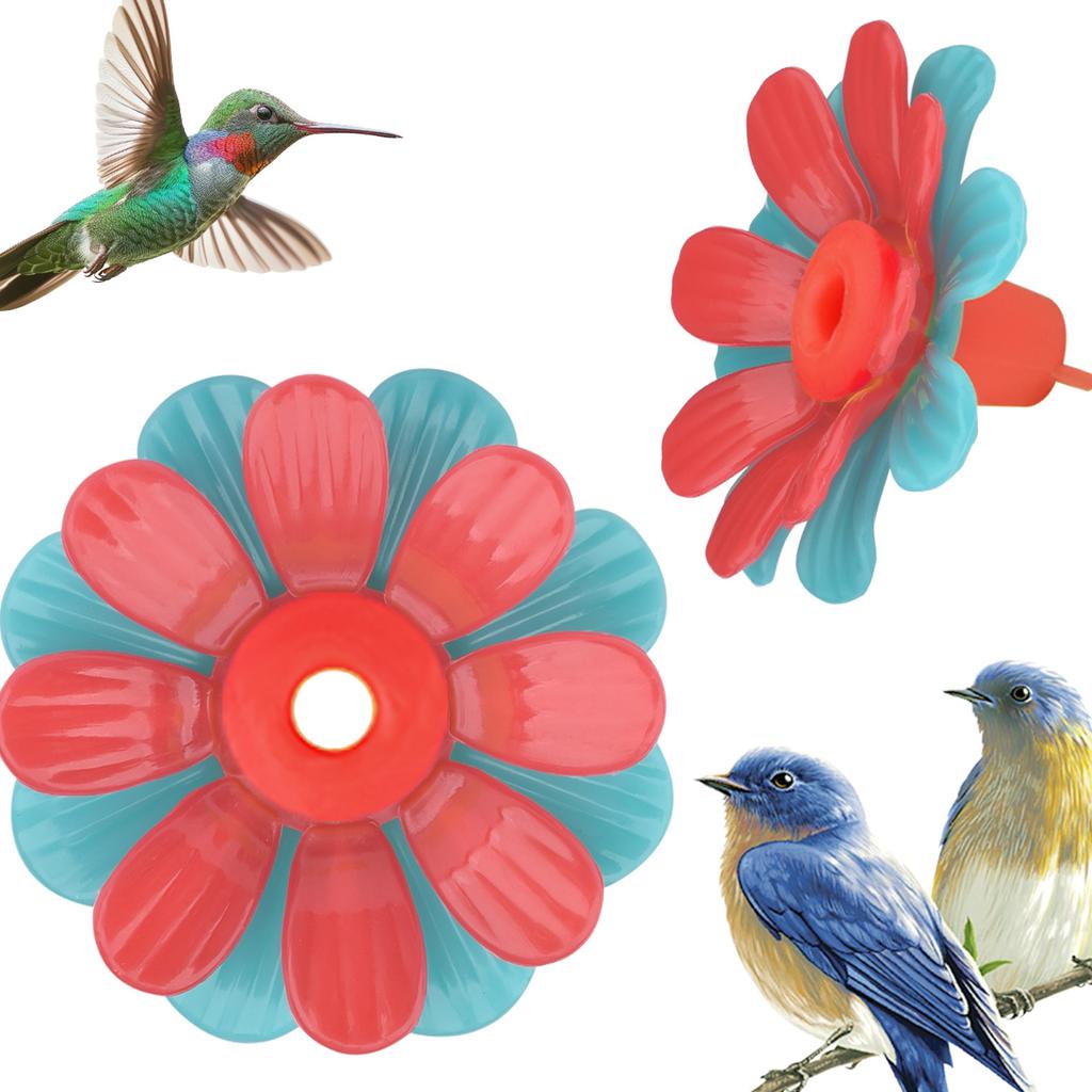 9/30pcs Colorful Replacement Flowers for Hummingbird Feeders Mason Jar Replaceable Flower Set for Outdoor Garden Feeder