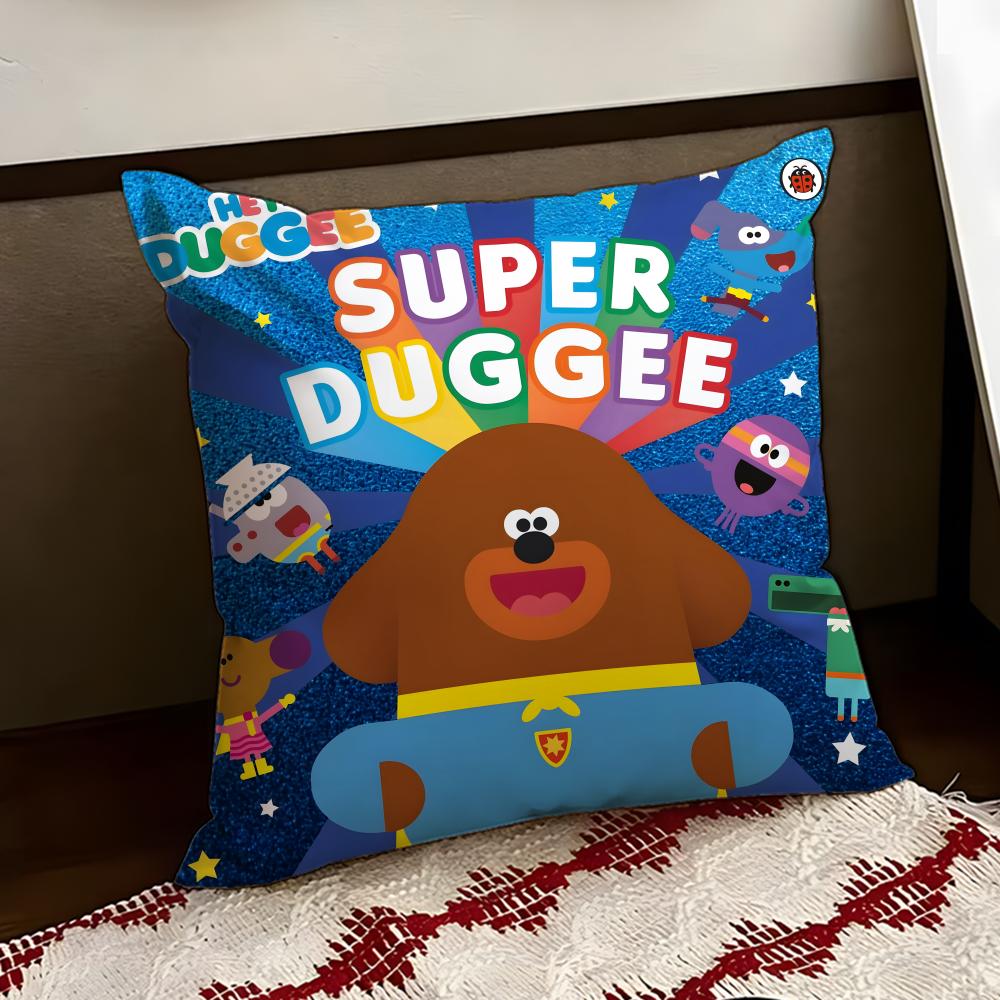HHey Duggee cartoon Cushion Cover Reversible Soft Durable Pillow Cover Home Car MultiScene Use for Daily Comfort