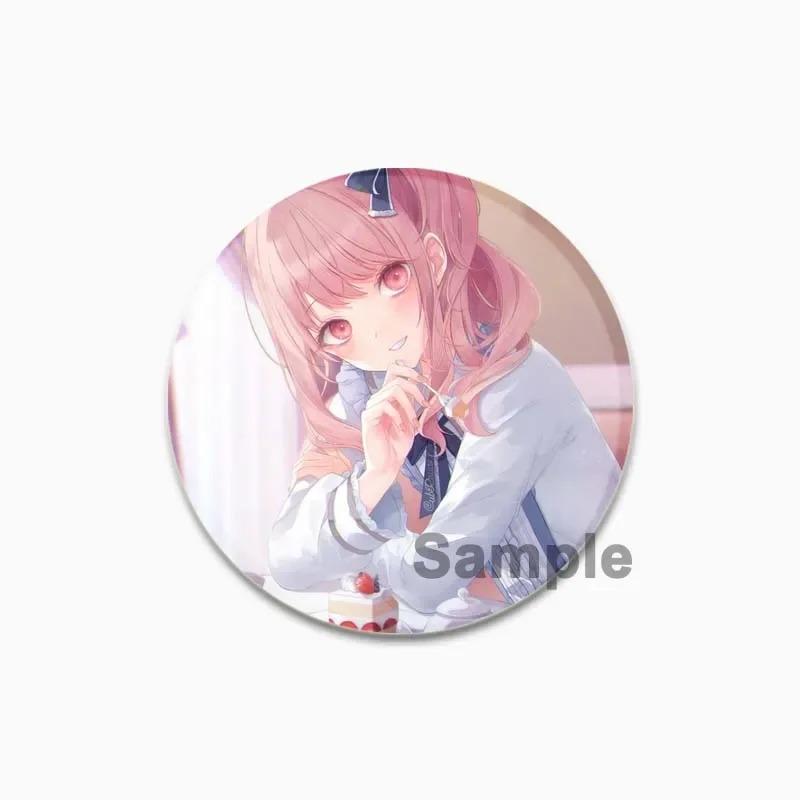 32/44/58 мм Акияма Мизуки мультфильм милые броши ручной работы круглый пластиковый значок аниме ювелирные изделия эмалированные булавки для рюкзака одежда шляпа