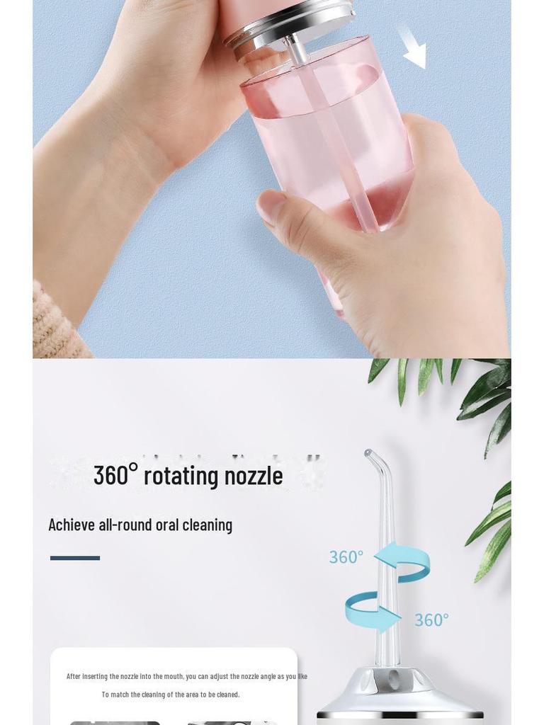 Портативный электрический ирригатор Cross-Border: Инструмент для чистки полости рта и зубов для дома и путешествий